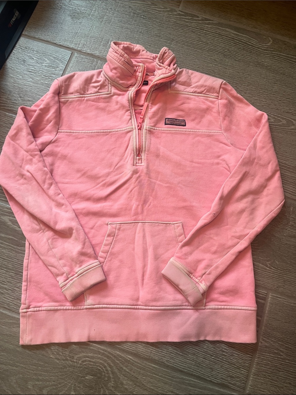 Vineyard Vines Pink Quarter-Zip Cowl Pullover